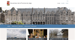 Desktop Screenshot of gouverneur.provincedeliege.be