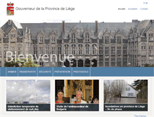 Tablet Screenshot of gouverneur.provincedeliege.be